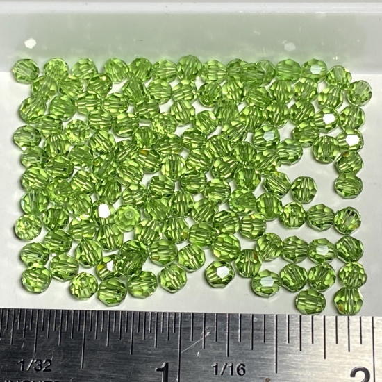Lot of Swarovski Crystal Beads: 4mm 5000 Faceted Round Peridot