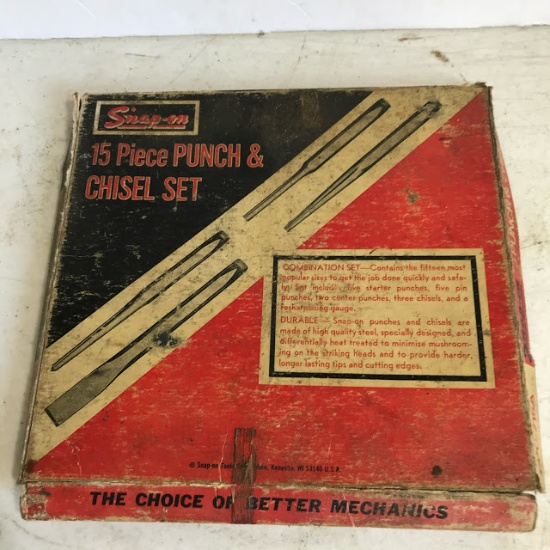 Snap-On 15 Piece Punch and Chisel Set
