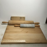 Large Cutting Board, Small Cutting Board, Marble & Wood Rolling Pins