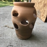 Clay Strawberry Pot  