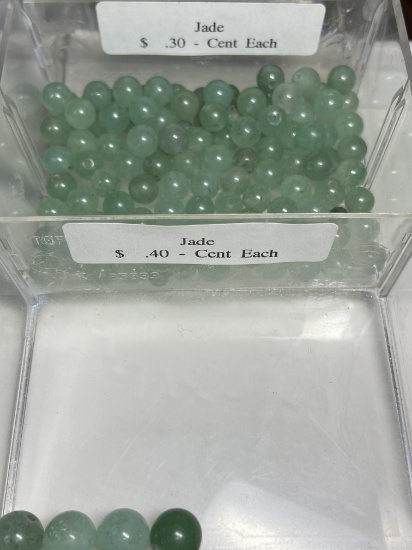 Lot of Natural Gemstone Jade Beads