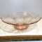 Large Pink Depression Glass Bowl