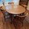 Vintage Maple Dining Table with 4 Chairs