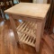 Small Wooden Rolling 3-Tier Kitchen Island