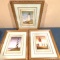 Set of 3 Framed & Matted Lighthouse Prints
