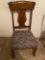 Beautiful Vintage Wooden Chair with Floral Upholstered Seat