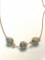 Signed Krementz Cloisonné’ Gold Tone Necklace