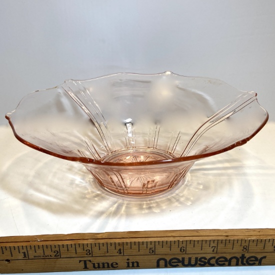 Large Pink Depression Glass Bowl