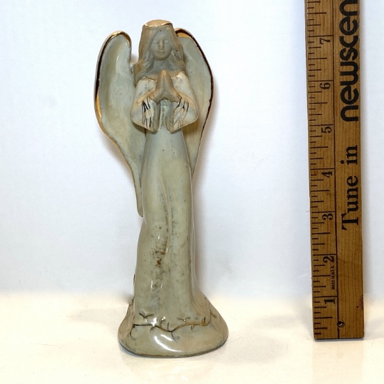 Pottery Praying Angel Figurine