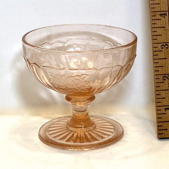 Pink Depression Glass Dessert Dish