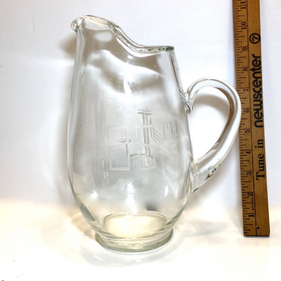 Glass “25th” Pitcher