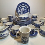 Nice Lot of Blue Willow Dinnerware by Churchill England