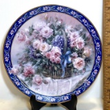 Fine China “Roses” Limited Edition Collectible Plate 1st Issue in Lena Liu’s Basket Bouquets