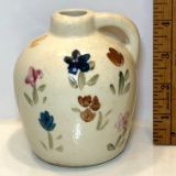 Floral Pottery Whiskey Jug Planter