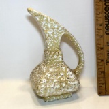 Vintage Splattered Speckled Glazed Pottery Ewer