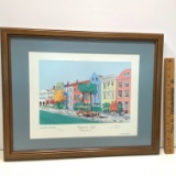 1984 “Rainbow Row” Charleston S.C. Limited Edition Print 242/750 Signed by Philip Clayton