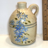 Hand Painted Floral Pottery Jug Signed “Smith”