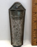 Antique Metal Grater Wall Hanging with Flip-up Lid Made in W. Germany