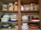 Cabinet Lot of Kitchenware