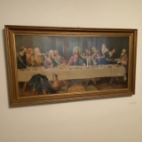 Large Vintage Framed Last Supper Print