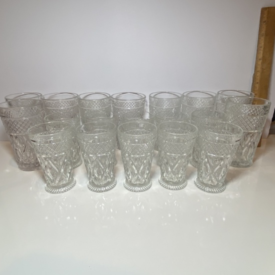 Set of 9 Glass - 5” Tumblers & 4” Juice Glasses