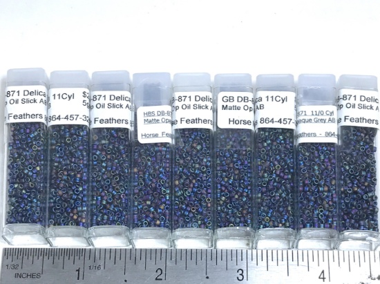 Lot of Matte OP Oil Slick AB Beads