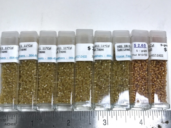 Lot of Spkl Lined Topaz:White Lined Topaz AB Beads