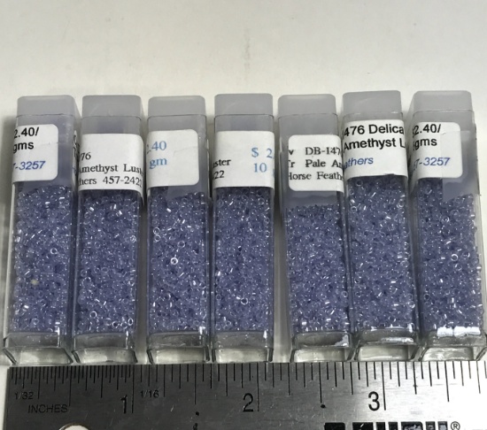 Lot of Tr Pale Amethyst Luster Beads