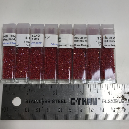 Lot of Red/Red AB Beads