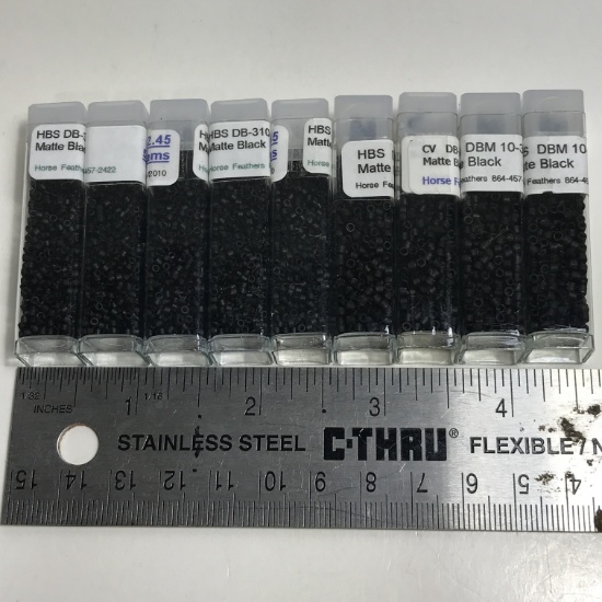 Lot of Matte Black Beads