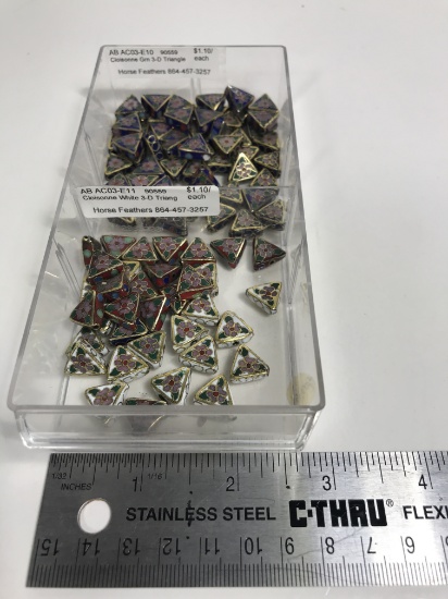 Cloisonne Assorted 3-D Triangles