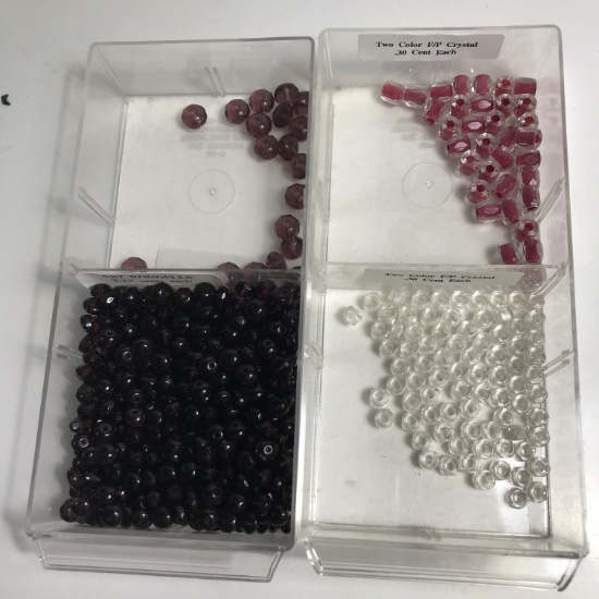 Two Color Fire Polished Crystal Beads: 5x7 Rondelles
