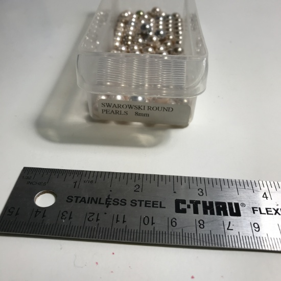 Swarovski 8mm - Round Bronze Pearl Beads