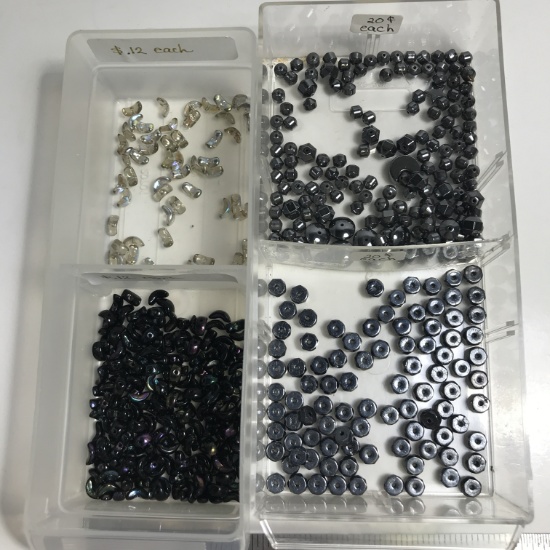 Silver/Metallic Spacers: Half Moon Drops