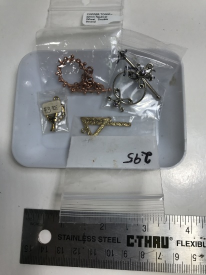 Copper, Silver, and Gold Toggle