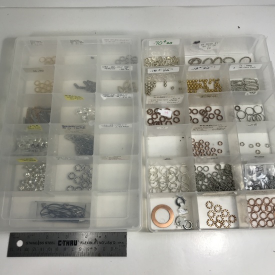 Assorted Copper and Sterling Silver Rings/Beads