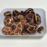 Handmade Flat Glass Giraffe Print Beads