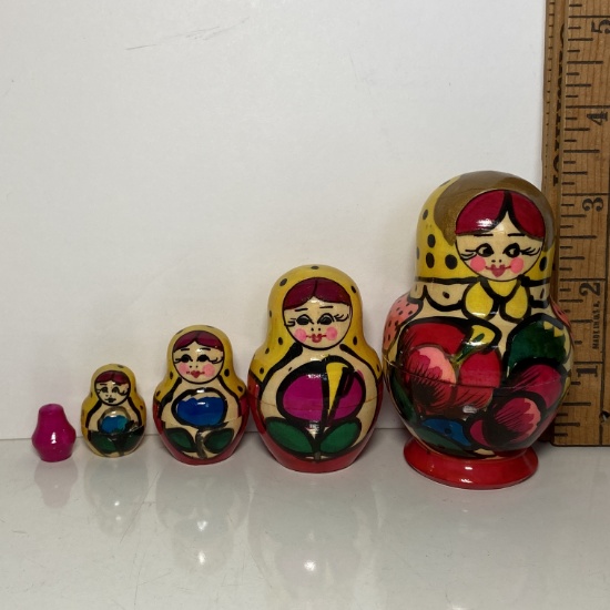 Wooden Hand Painted Nesting Dolls