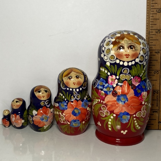 Wooden Hand Painted Nesting Dolls