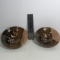 Pair of Brown Pottery Bowls