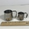 Two Stainless Steel Creamers