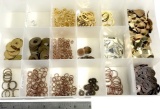 Lot of Misc Jewelry Making Hardware in Organizer