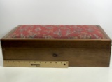 Wooden Storage Box with Cloth Top