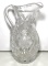 Pressed Glass Pitcher with Pineapple Design