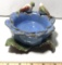 Pottery Flower Bird Bath Bowl