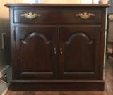 Ethan Allen Single Drawer Wooden Cabinet