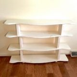 Vintage White Wooden Four Tier Self