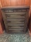 5 Drawer Vintage Green Chest of Drawers