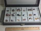 Display Case of Miscellaneous Polished Stones