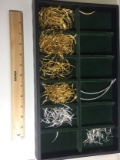 Large Lot of Gold and Silver Plated Beading Wires in Tray